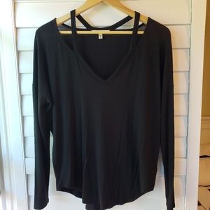 Express One Eleven Slash Neck Tee